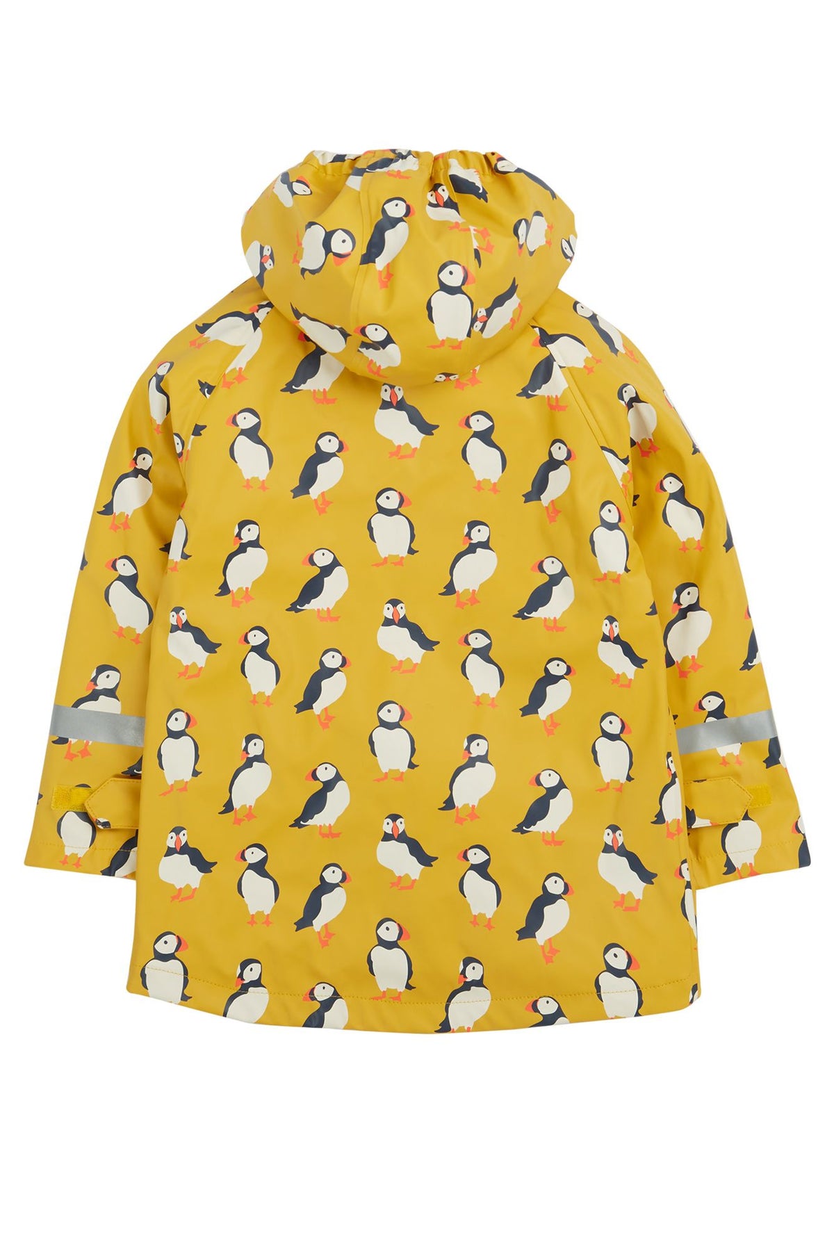 Frugi Puddle Buster Raincoat Yellow Puffins Clothing 2-3YRS / Yellow,3-4YRS / Yellow,4-5YRS / Yellow,5-6YRS / Yellow,6-7YRS / Yellow,7-8YRS / Yellow,1-2 YRS / Yellow