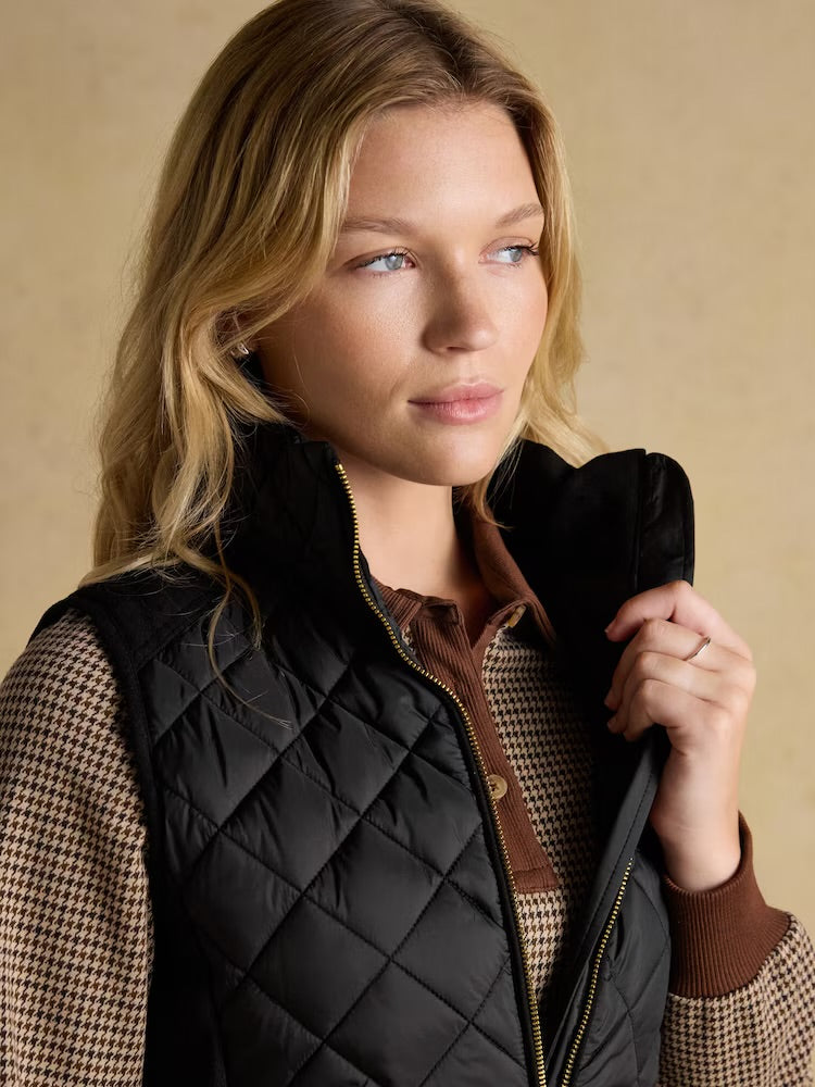 Joules Womens Braemar Luxe Gilet At564318 Black Clothing UK10 / Black,UK12 / Black,UK14 / Black,UK16 / Black,UK18 / Black