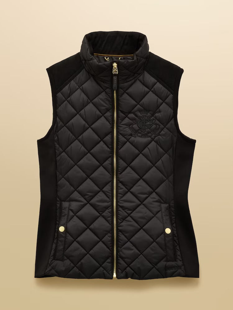 Joules Womens Braemar Luxe Gilet At564318 Black Clothing UK10 / Black,UK12 / Black,UK14 / Black,UK16 / Black,UK18 / Black