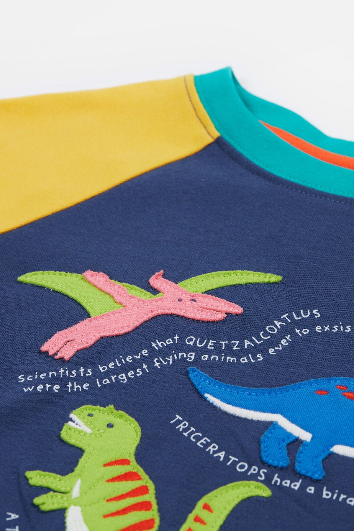 Frugi Renny Raglan T-Shirt Navy Dino Clothing 2-3YRS / Navy,3-4YRS / Navy,4-5YRS / Navy,5-6YRS / Navy,6-7YRS / Navy,7-8YRS / Navy