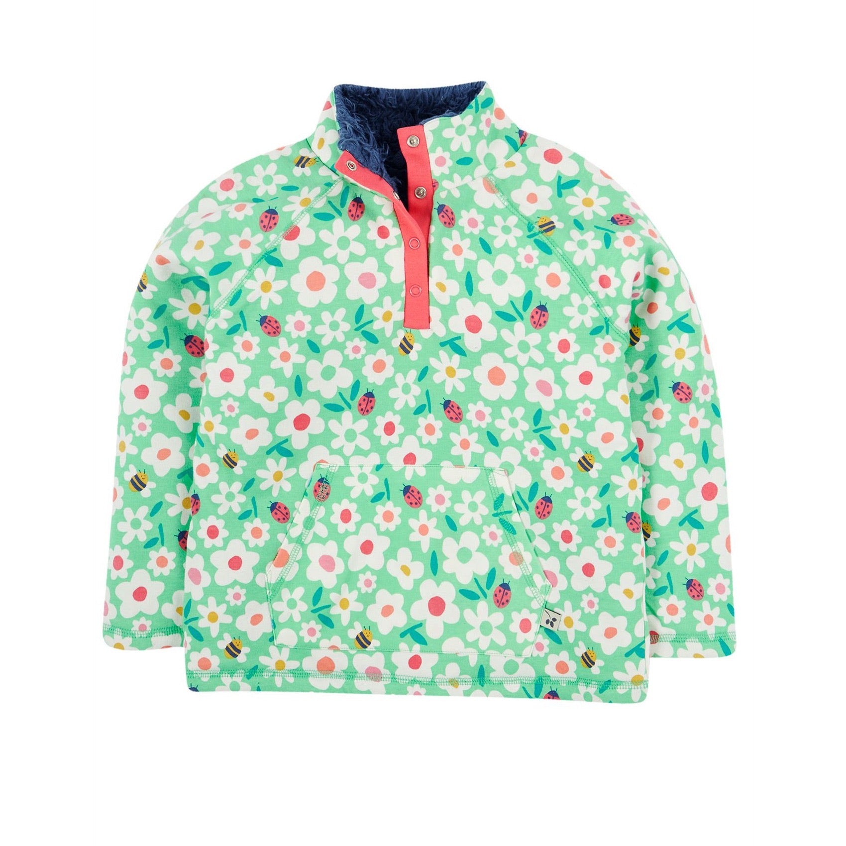 Frugi Snuggle Fleece Busy Bugs 500030S5bubu Clothing 3-4YRS / Aqua,4-5YRS / Aqua,5-6YRS / Aqua,6-7YRS / Aqua,7-8YRS / Aqua,8-9YRS / Aqua