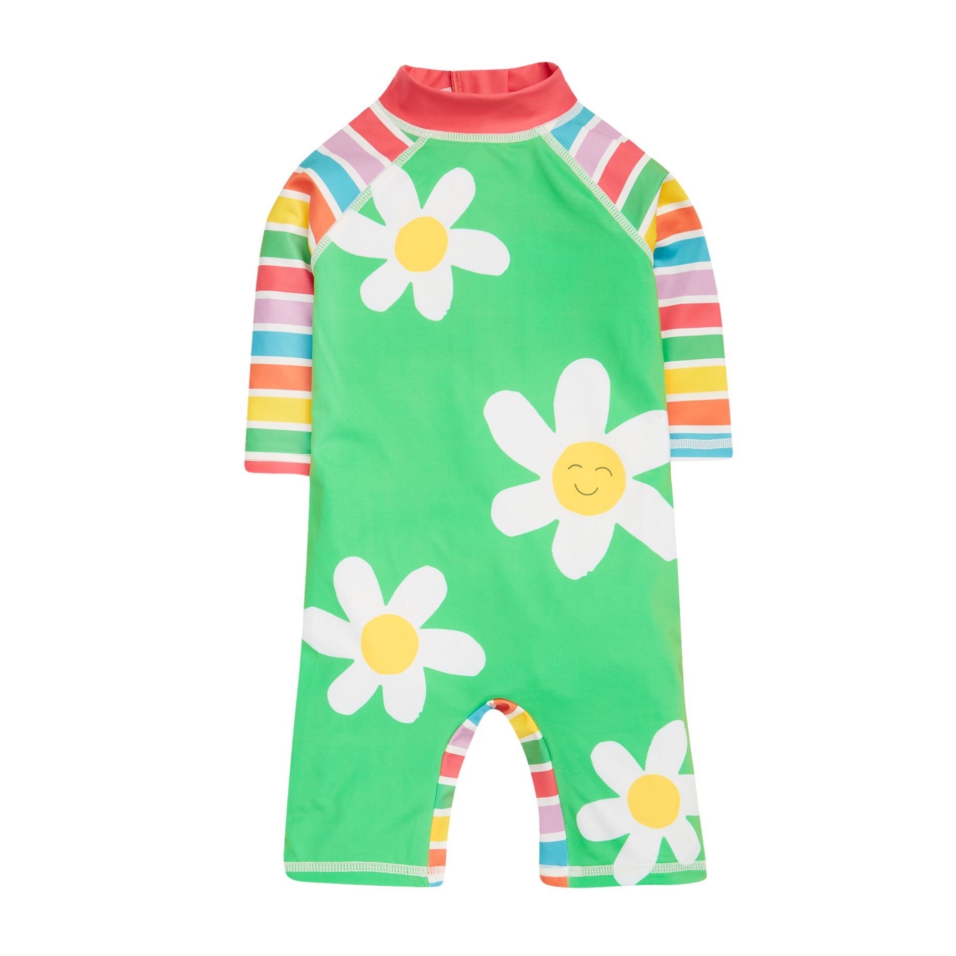 Frugi Sunsafe Infant Sunsuit Daisy Stripe Clothing 0-6M / Multi,6-12M / Multi,12-18M / Multi,18-24M / Multi