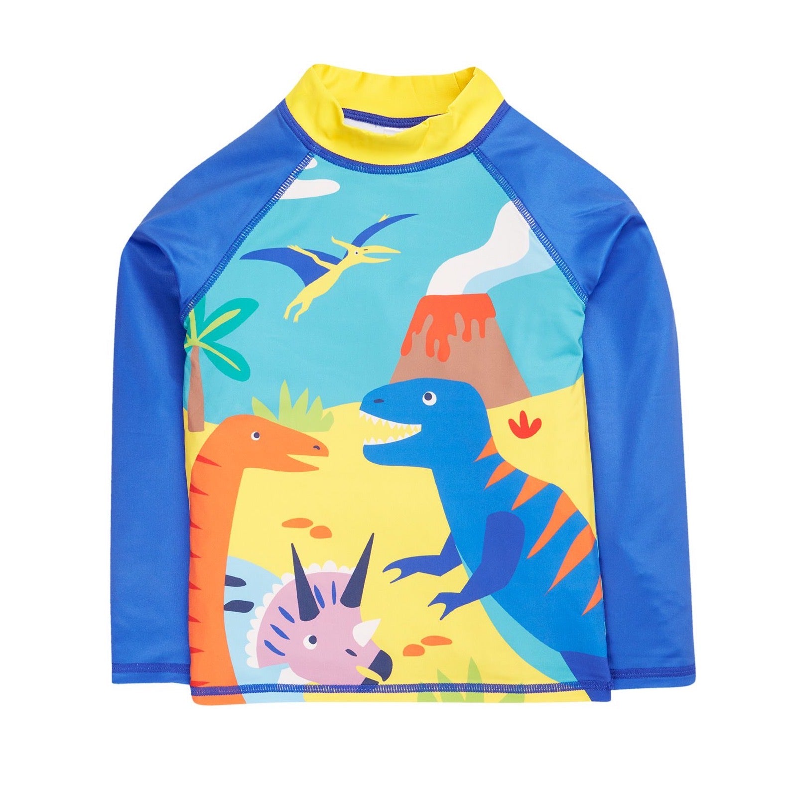 Frugi Sunsafe Rash Vest Tropical Sea Dino Clothing 3-4YRS / Multi,4-5YRS / Multi,5-6YRS / Multi,6-7YRS / Multi