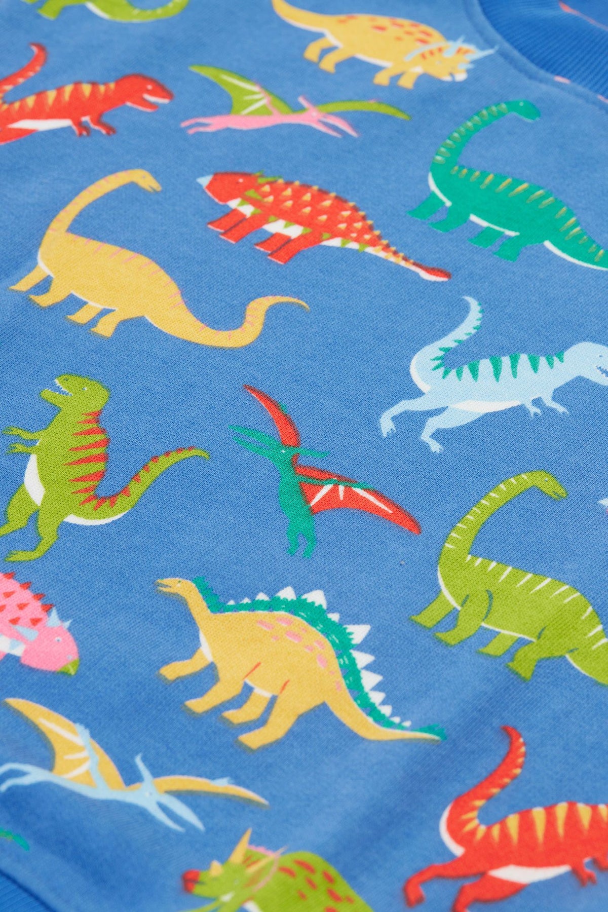 Frugi Superb Sweatshirt Cobalt Dinosaurs Clothing 2-3YRS / Cobalt Blue,3-4YRS / Cobalt Blue,4-5YRS / Cobalt Blue,5-6YRS / Cobalt Blue,6-7YRS / Cobalt Blue,7-8YRS / Cobalt Blue