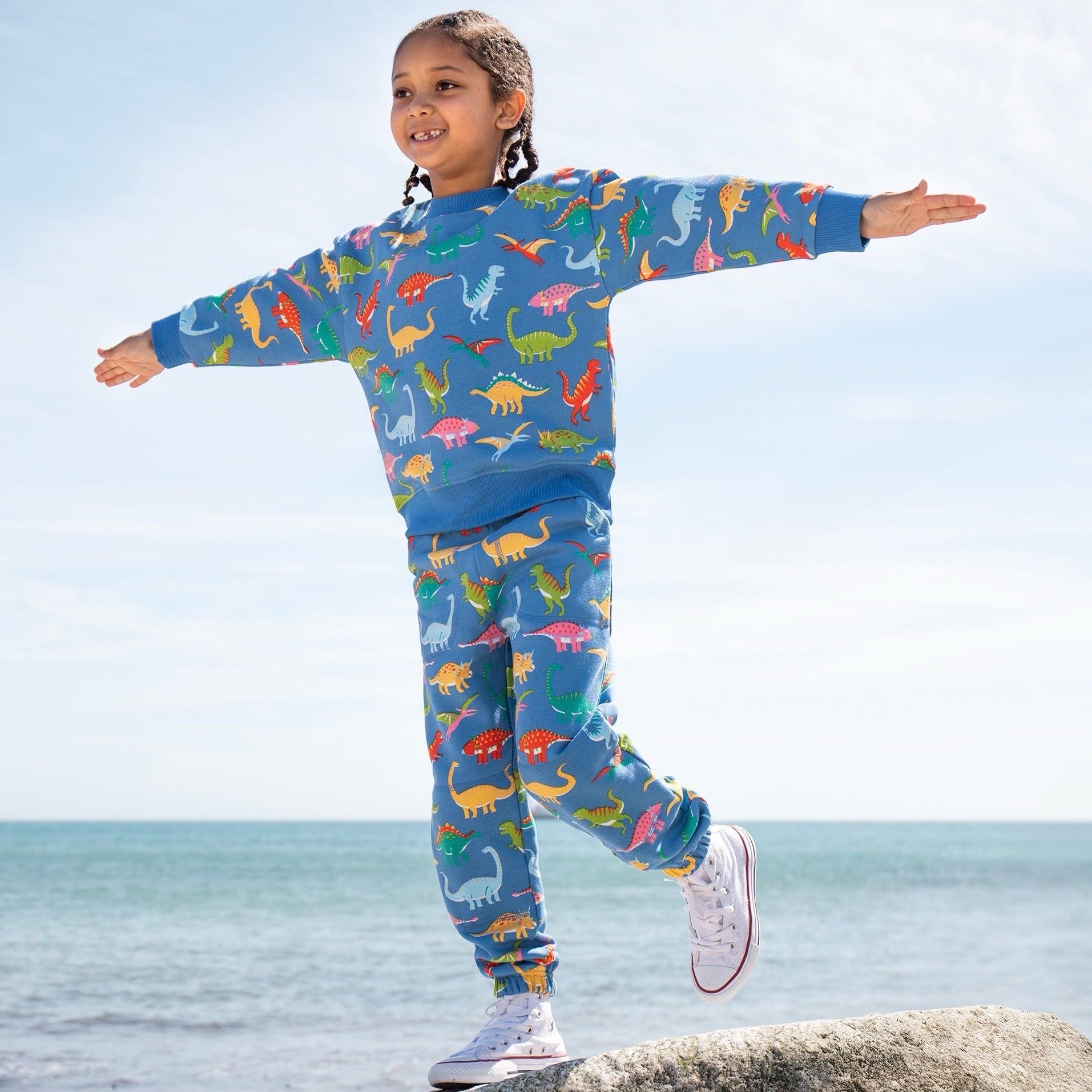 Frugi Malpas Joggers Cobalt Dinosaur Roar Clothing 2-3YRS / Cobalt Blue,3-4YRS / Cobalt Blue,4-5YRS / Cobalt Blue,5-6YRS / Cobalt Blue,6-7YRS / Cobalt Blue,7-8YRS / Cobalt Blue