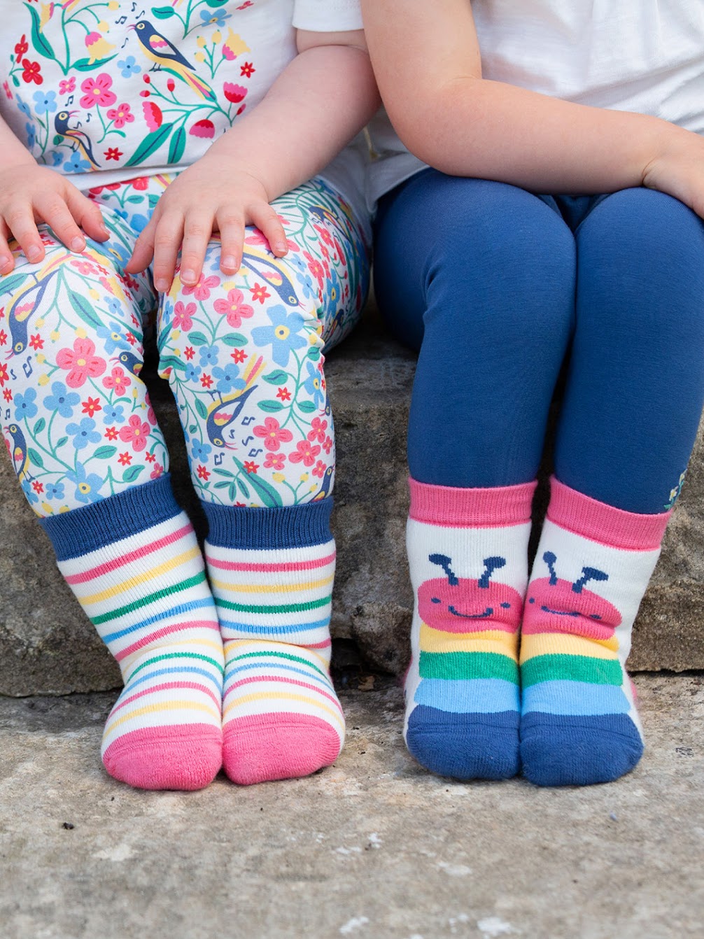 Kite 2 Pack Grippy Socks 4249 Pink Caterpillar Clothing 0-6M / Pink,6-12M / Pink,12-24M / Pink,2-3YRS / Pink