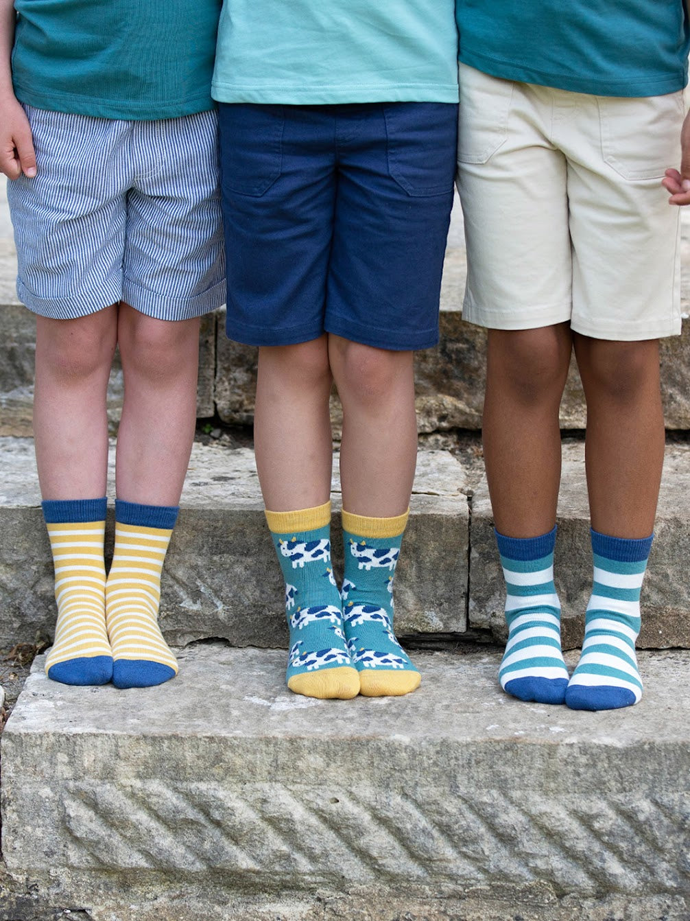 Kite 3 Pack Moo Moo Socks 6721 Clothing 6-12M / Multi,1-2YRS / Multi,UK6-8 / Multi,UK9-12 / Multi,UK13-2 / Multi