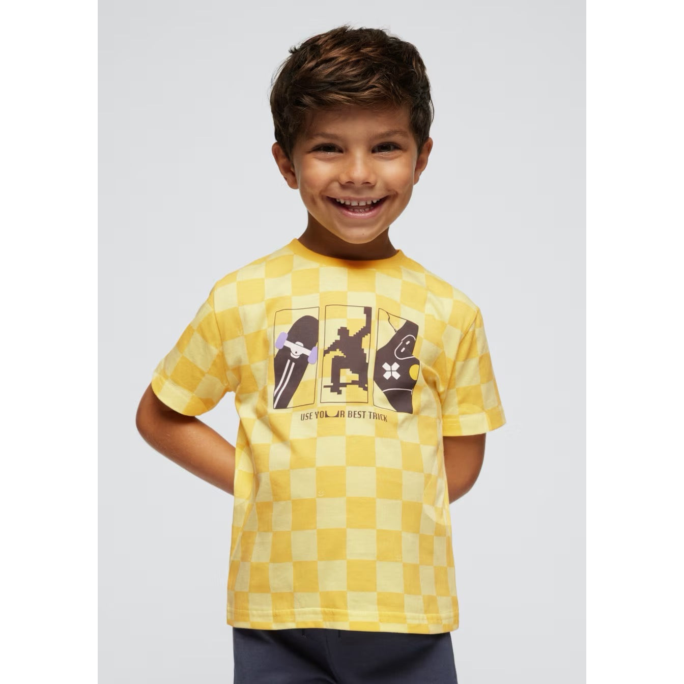 Mayoral Boys Skate T-Shirt 3014 Yellow Clothing 5YRS / Yellow,6YRS / Yellow,7YRS / Yellow,8YRS / Yellow,9YRS / Yellow