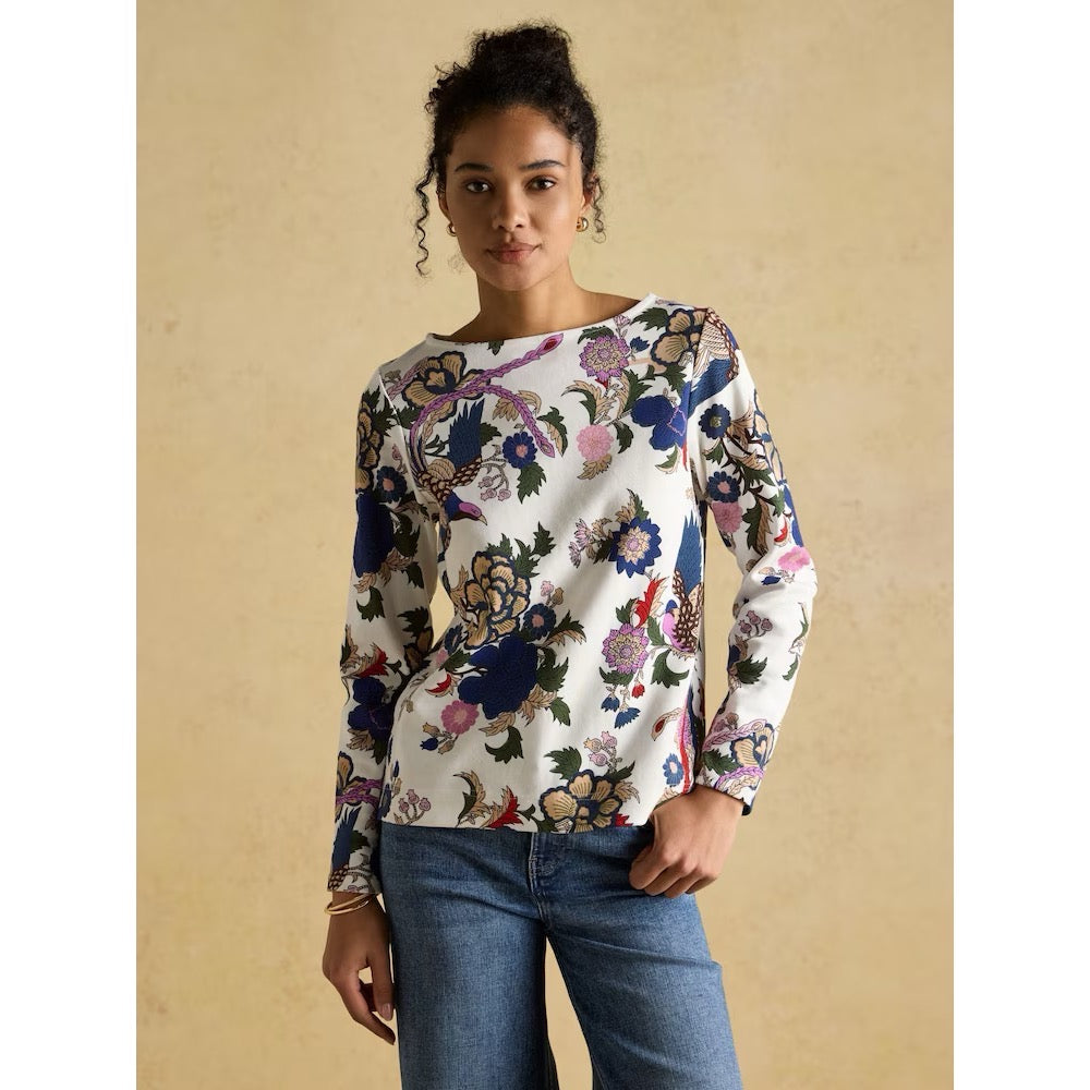 Joules Womens Harbour Top Cream Bird