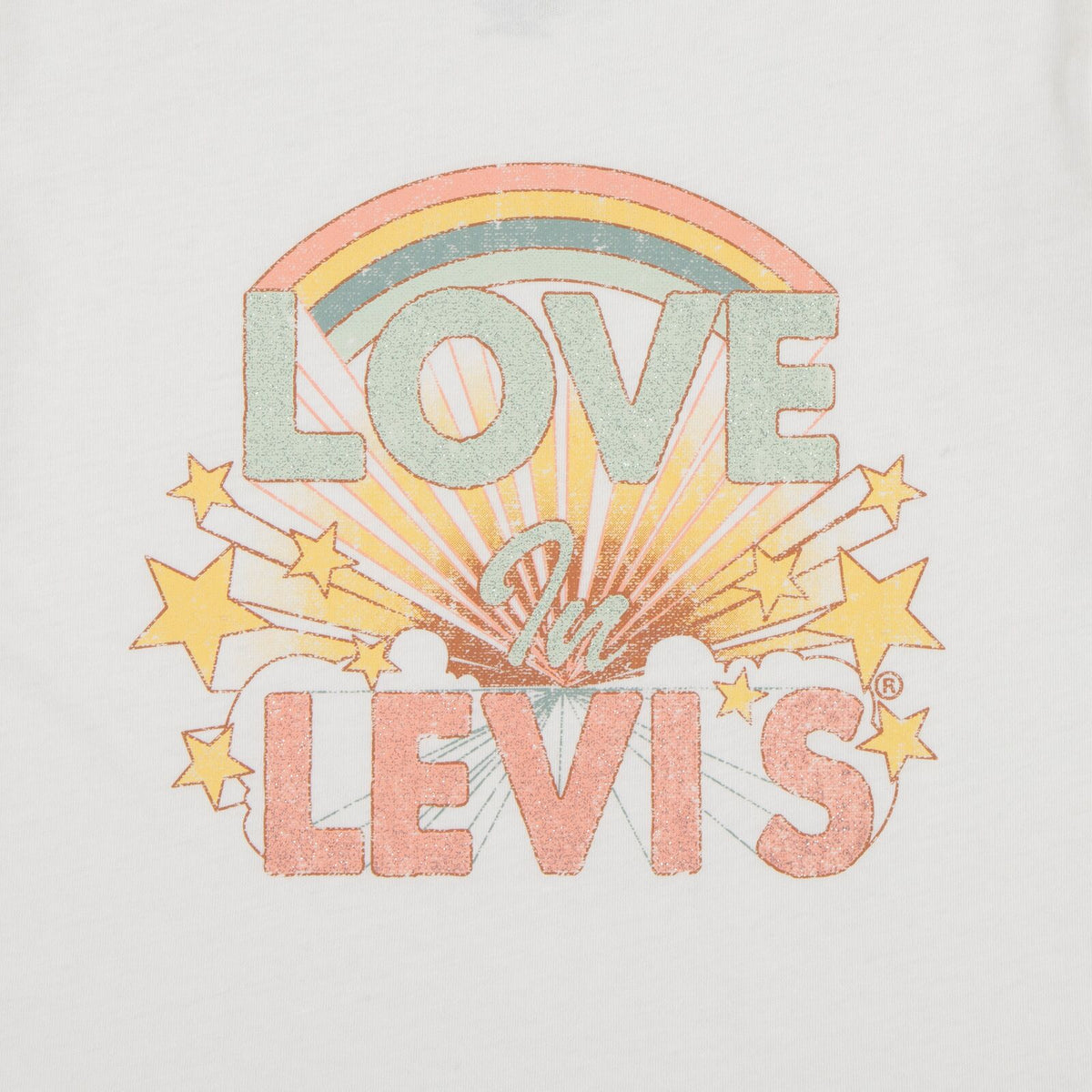 Levis Girls Love Levis T-Shirt 4Em159-W86 Clothing 10YRS / White,12YRS / White,14YRS / White,16YRS / White