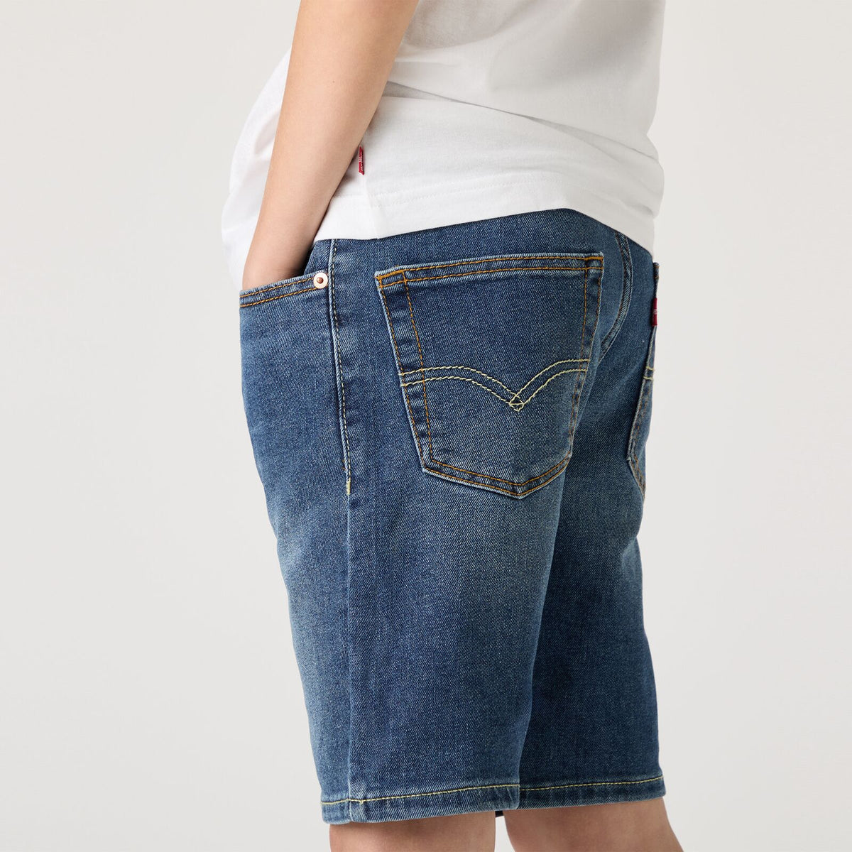 Levis Slim Fit Denim Shorts 9Em374-Mdp Clothing 10YRS / Mid Denim,12YRS / Mid Denim,14YRS / Mid Denim,16YRS / Mid Denim