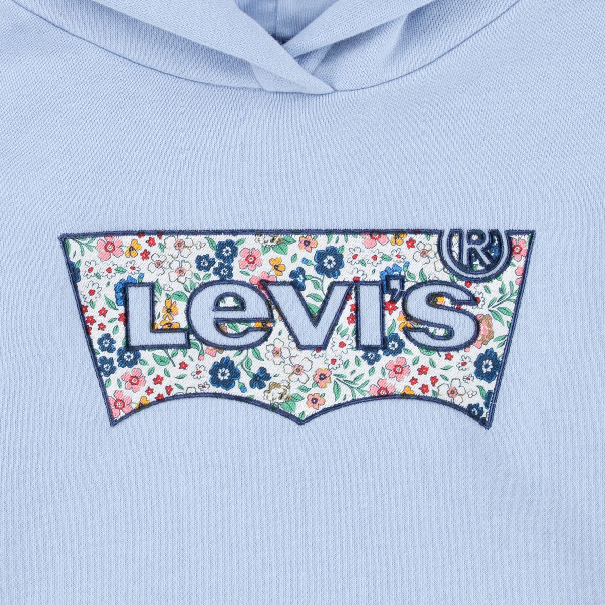 Levis Girls Floral Batwing Hoodie 4Em244-B0g Clothing 10YRS / Pale Blue,12YRS / Pale Blue,14YRS / Pale Blue,16YRS / Pale Blue