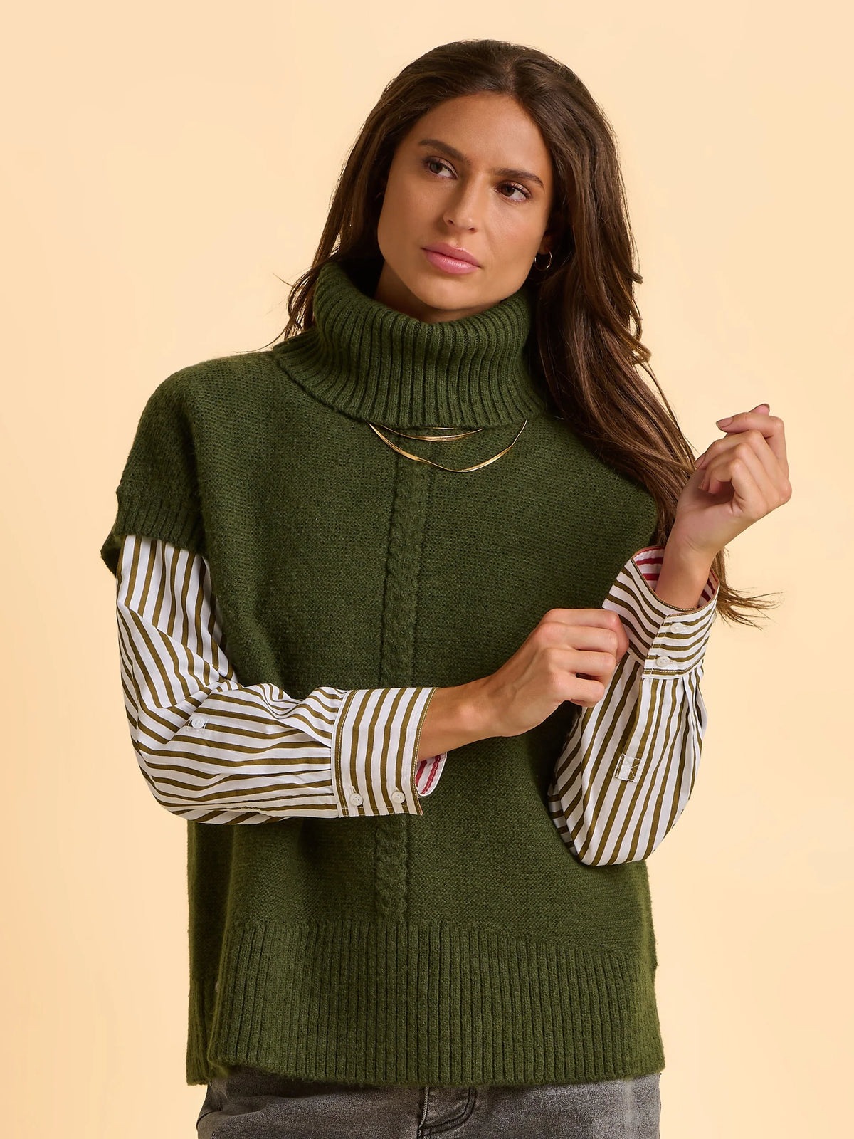 Brakeburn Womens Mariner Knitted Tank Green Clothing UK8 / Green,UK10 / Green,UK12 / Green,UK14 / Green,UK16 / Green