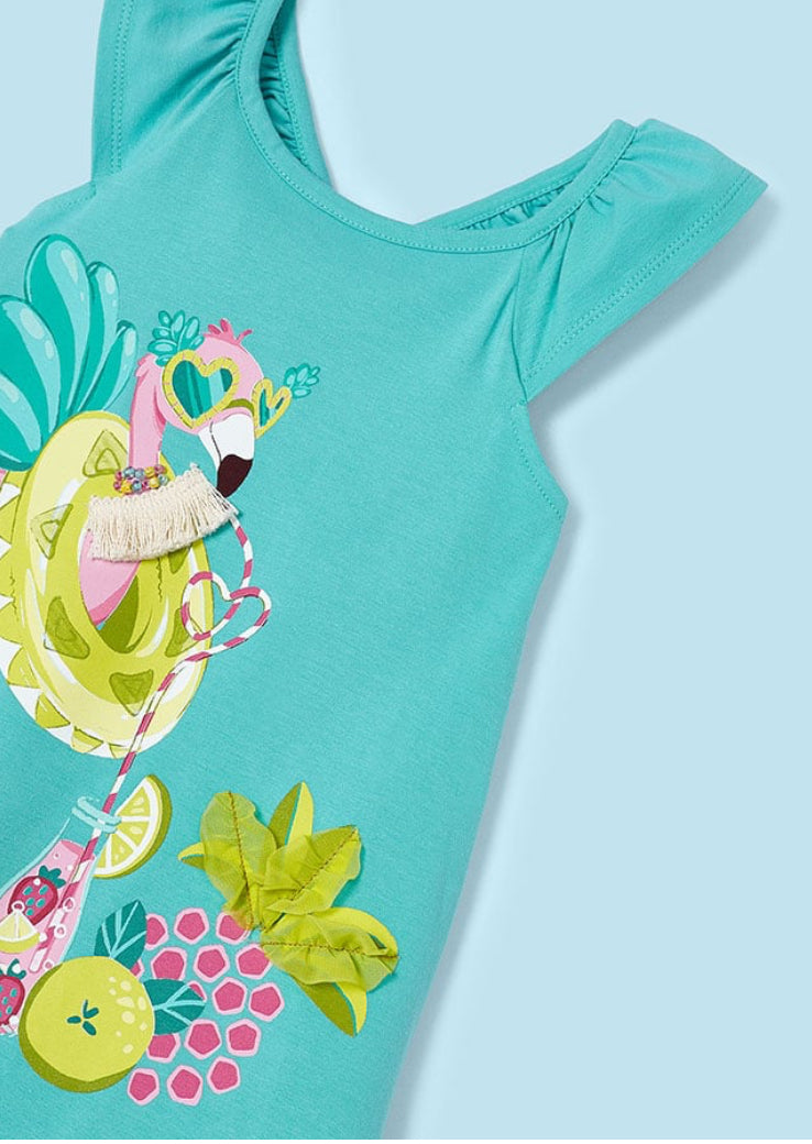 Mayoral Girls Jersey Dress 3944 Jade Clothing 3YRS / Jade,4YRS / Jade,5YRS / Jade,6YRS / Jade,7YRS / Jade,8YRS / Jade,9YRS / Jade