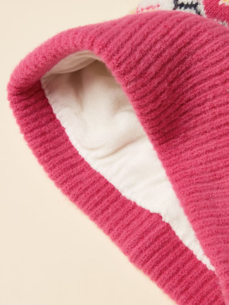 Joules Womens Kara Bobble Hat Pink Clothing ONE SIZE / Pink