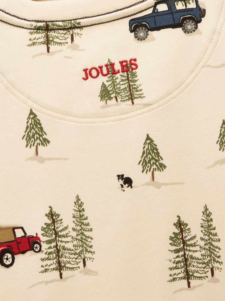 Joules Boys Kipwell 4X4 Pj Set Cream Clothing 2YRS / Cream,3YRS / Cream,4YRS / Cream,5YRS / Cream,6YRS / Cream,7YRS / Cream,8YRS / Cream,10YRS / Cream