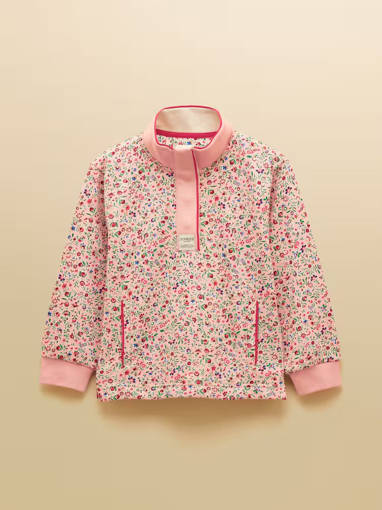 Joules Girls Burnham Sweatshirt F12470 Pink Floral Clothing 4YRS / Pink,5YRS / Pink,6YRS / Pink,8YRS / Pink,10YRS / Pink