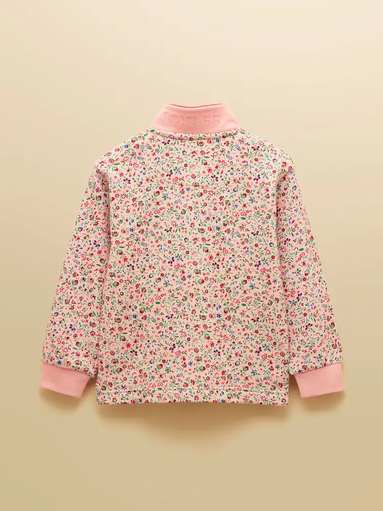 Joules Girls Burnham Sweatshirt F12470 Pink Floral Clothing 4YRS / Pink,5YRS / Pink,6YRS / Pink,8YRS / Pink,10YRS / Pink