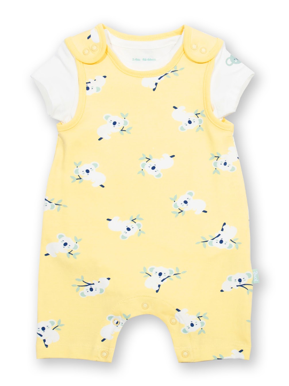 Kite Koala Time Dungaree Set 8250 Clothing 3-6M / Yellow,6-9M / Yellow,9-12M / Yellow