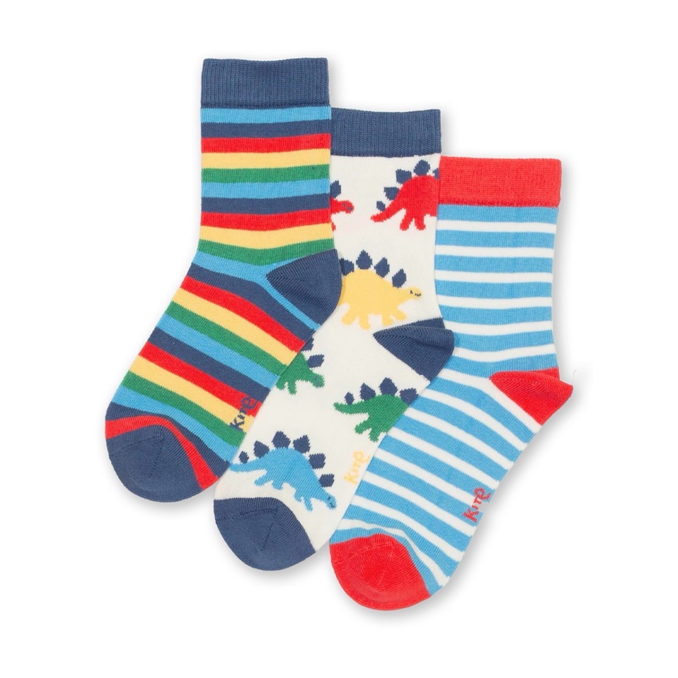 Kite 3 Pack Steggie Stomp Socks 6459 Clothing 6-12M / Multi,1-2YRS / Multi,UK6-8 / Multi,UK9-12 / Multi,UK13-2 / Multi