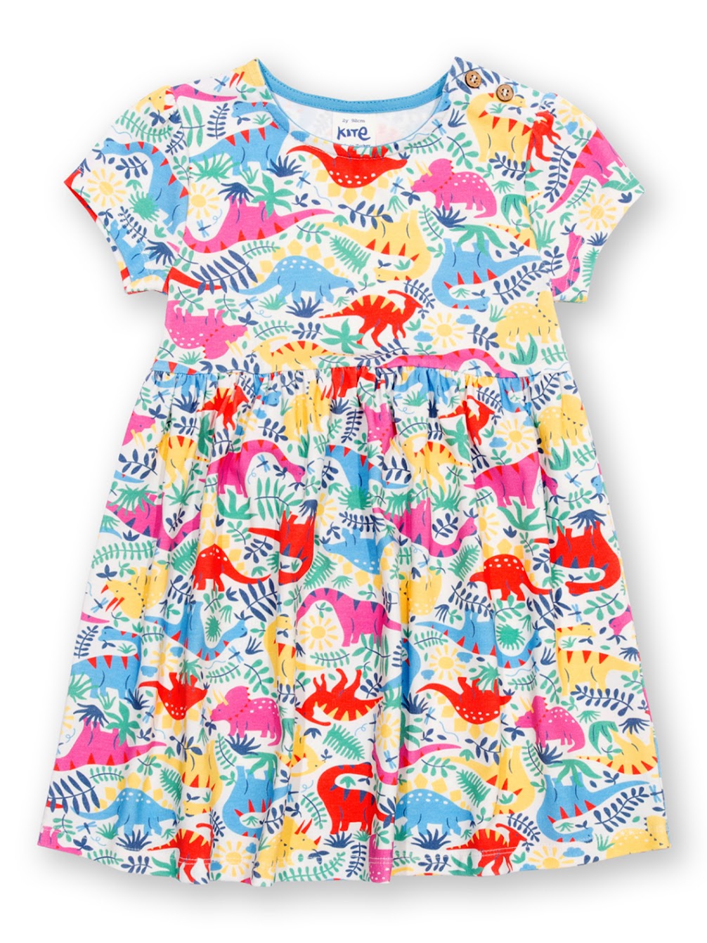 Kite Dino Day Infant Dress 9065 Clothing 3-6M / Multi,6-9M / Multi,9-12M / Multi,12-18M / Multi,18-24M/2Y / Multi,3YRS / Multi,4YRS / Multi,5YRS / Multi,6YRS / Multi