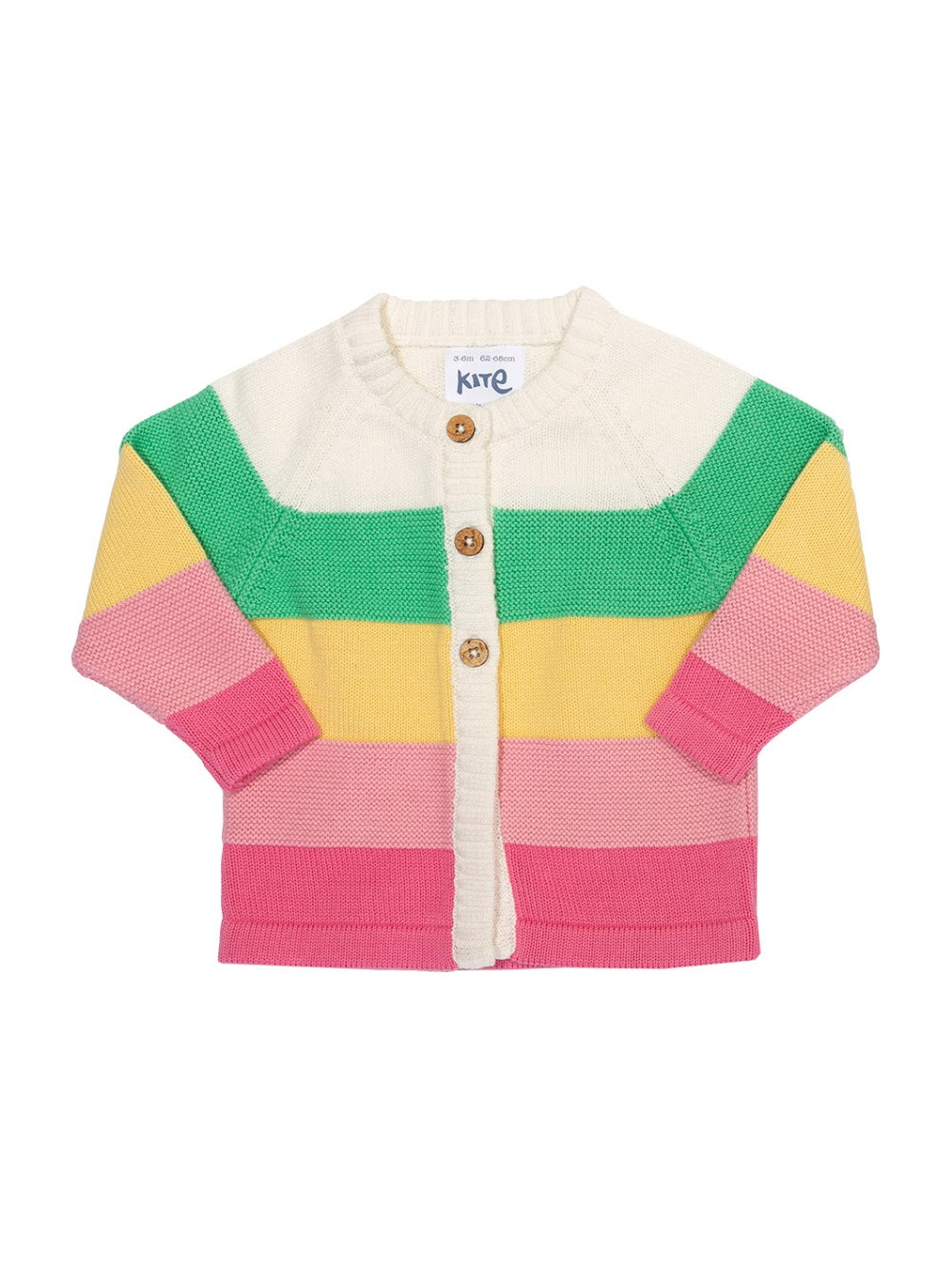 Kite My First Cardi 41-8867 Nature Stripe Clothing 0-1M / Multi,0-3M / Multi,3-6M / Multi,6-9M / Multi,9-12M / Multi