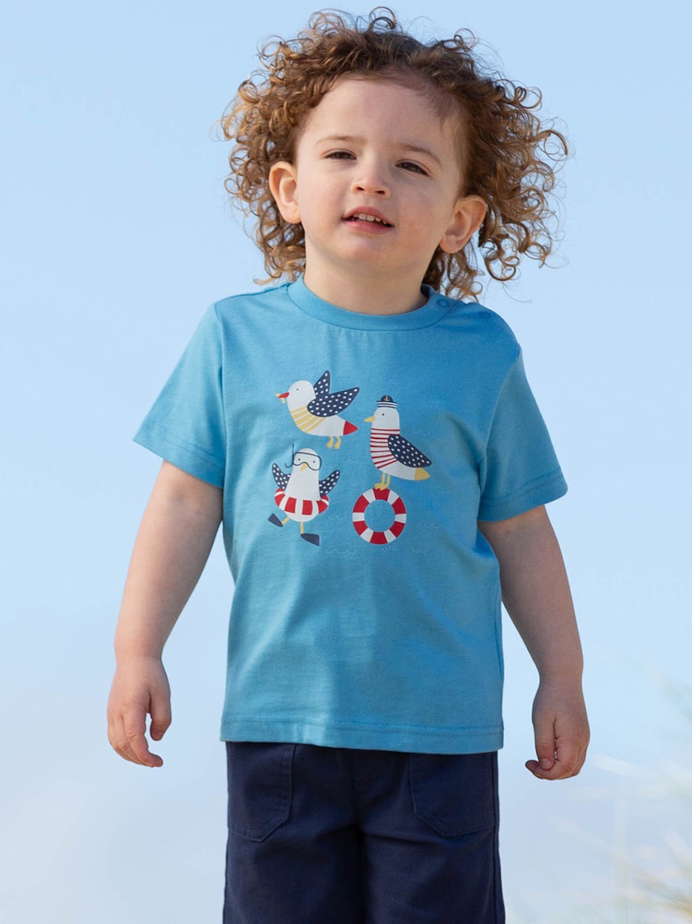 Kite Infant Boys Captain Gull T-Shirt 9653 Clothing 3-6M / Blue,6-9M / Blue,9-12M / Blue,12-18M / Blue,18-24M/2Y / Blue,3YRS / Blue,4YRS / Blue,5YRS / Blue