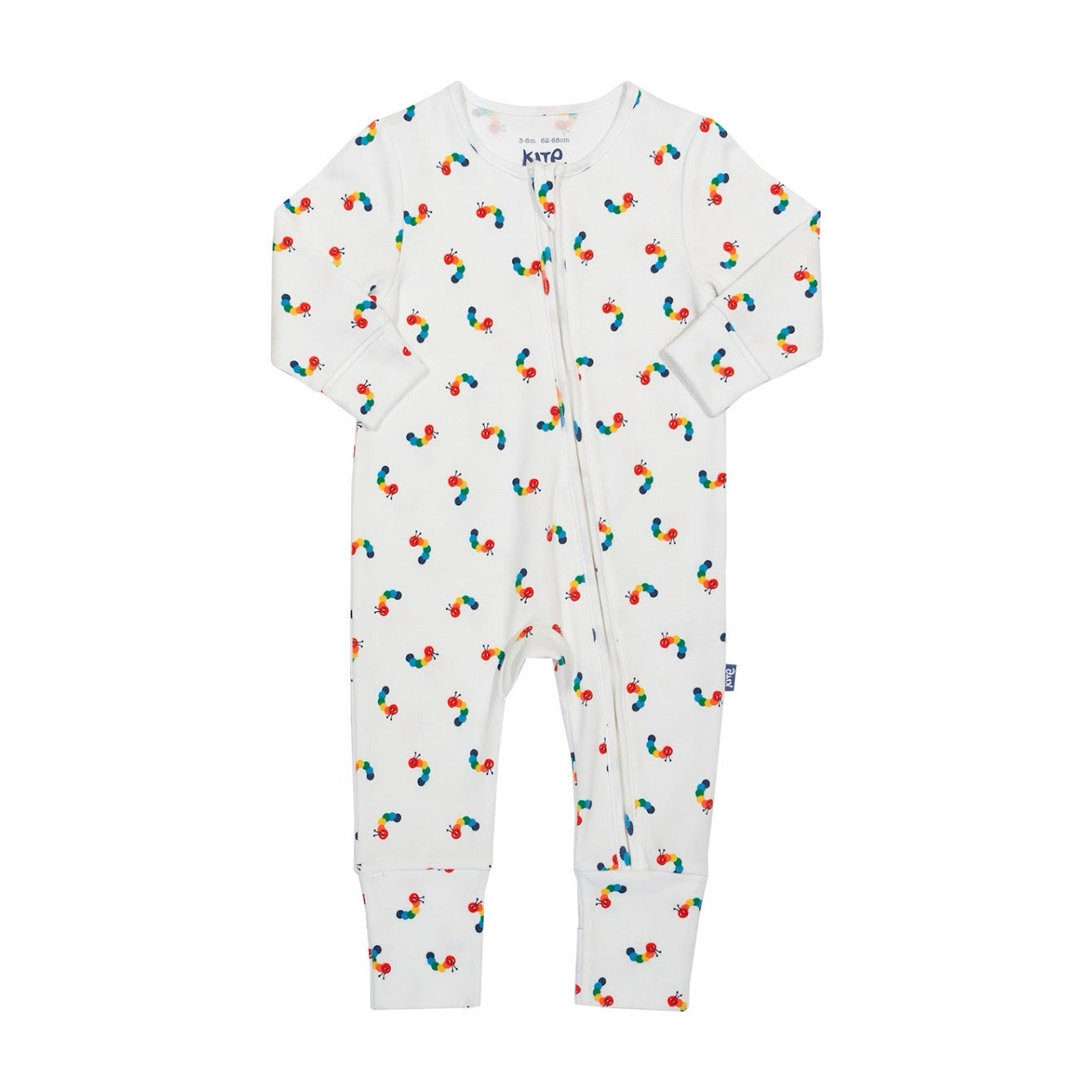 Kite Rainbow Caterpillar Baby Sleepsuit 41-8895 Clothing NEWBORN / White,0-1M / White,0-3M / White,3-6M / White,6-9M / White