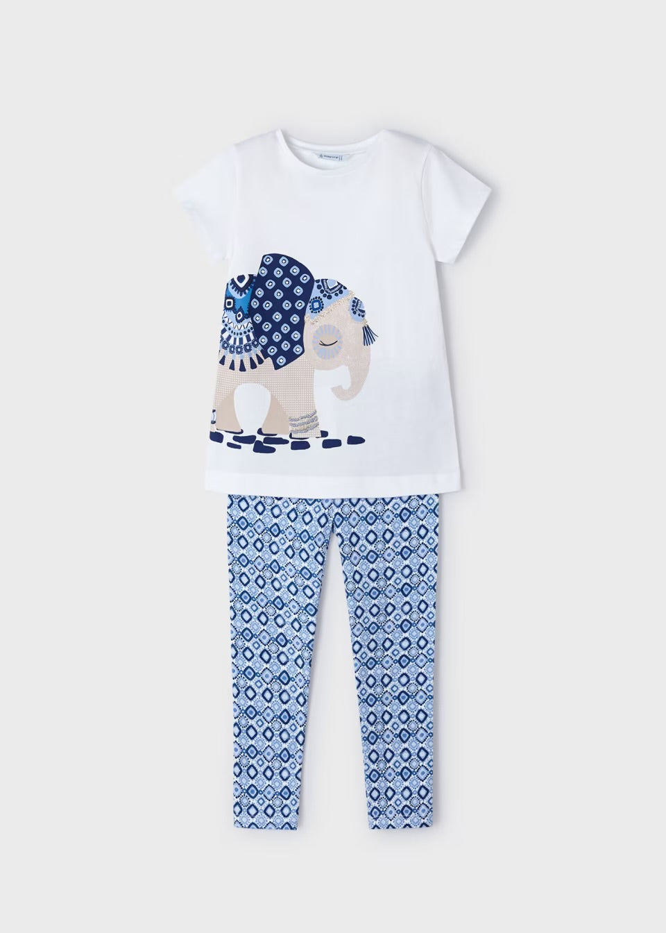 Mayoral Girls Leggings Set 3711 Elephant Clothing 2YRS / Indigo,3YRS / Indigo,4YRS / Indigo,5YRS / Indigo,6YRS / Indigo,7YRS / Indigo,8YRS / Indigo