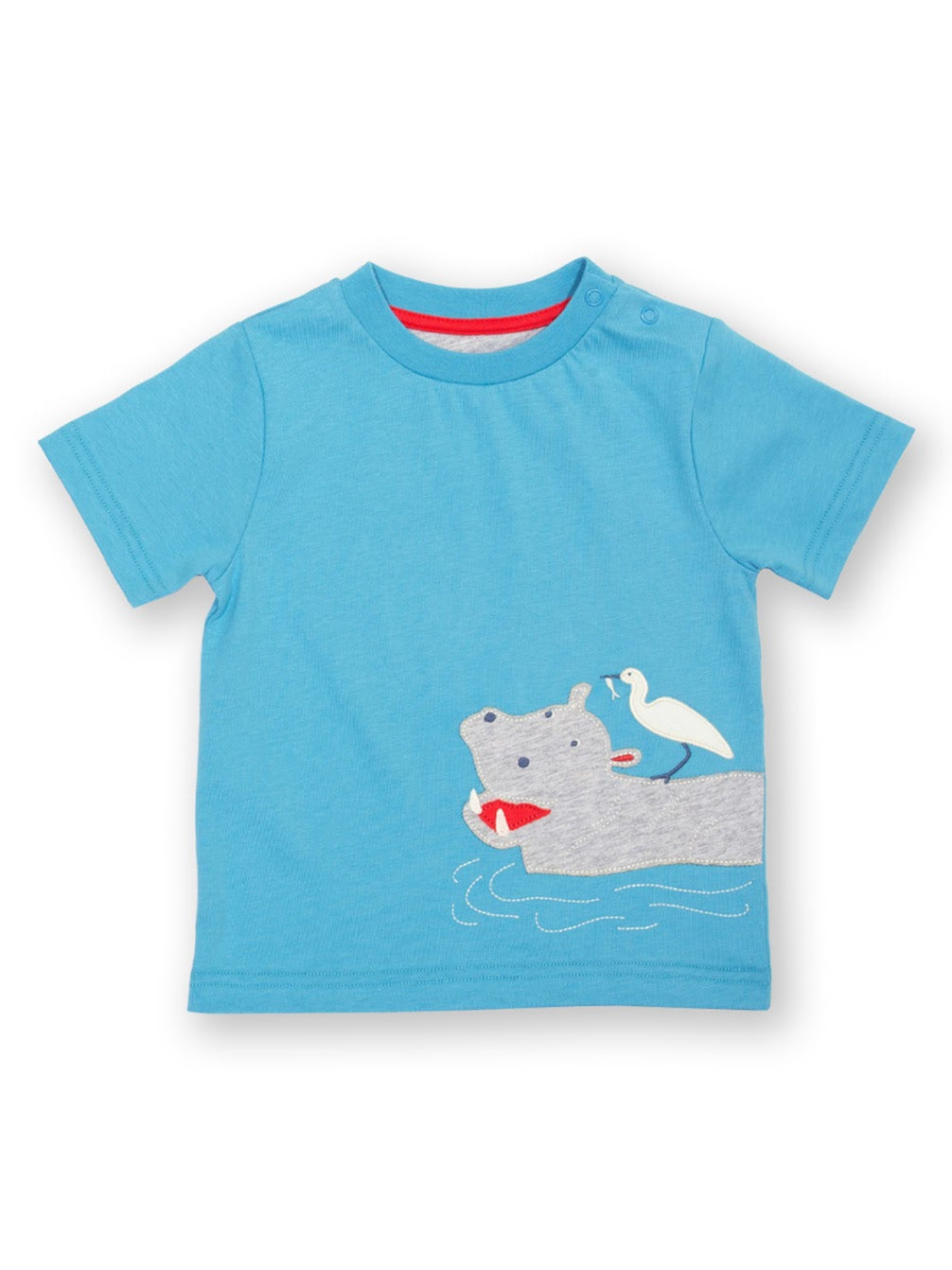 Kite Happy Hippo Infant T-Shirt F471 Clothing 3-6M / Blue,6-9M / Blue,9-12M / Blue,12-18M / Blue,18-24M/2Y / Blue,3YRS / Blue,4YRS / Blue,5YRS / Blue