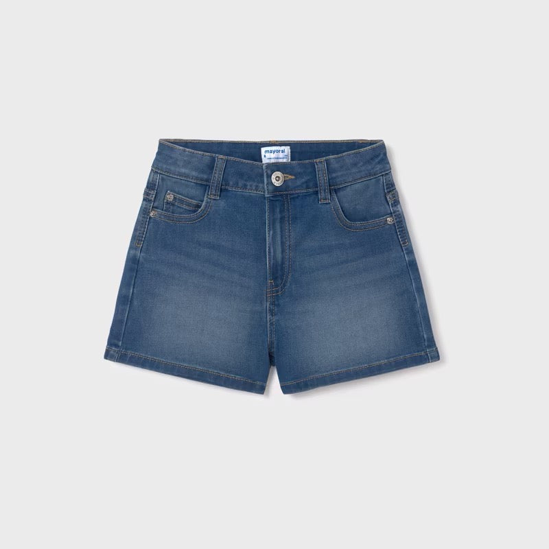 Mayoral Older Girls Shorts Ss24235 Mid Denim Clothing 10YRS / Mid Denim,12YRS / Mid Denim,14YRS / Mid Denim,16YRS / Mid Denim