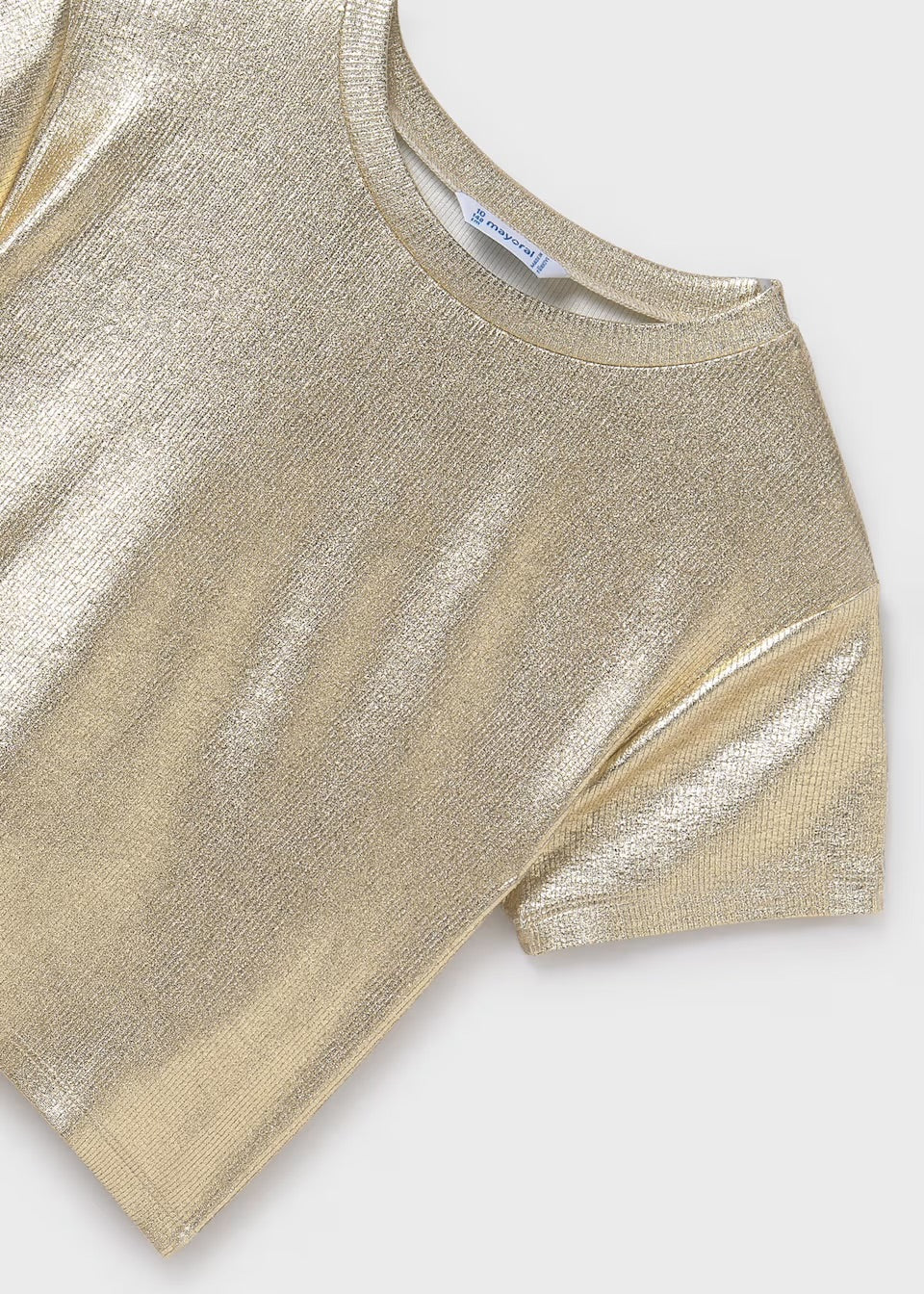 Mayoral Older Girls Metallic T-Shirt 6027 Gold Clothing 10YRS / Gold,12YRS / Gold,14YRS / Gold,16YRS / Gold