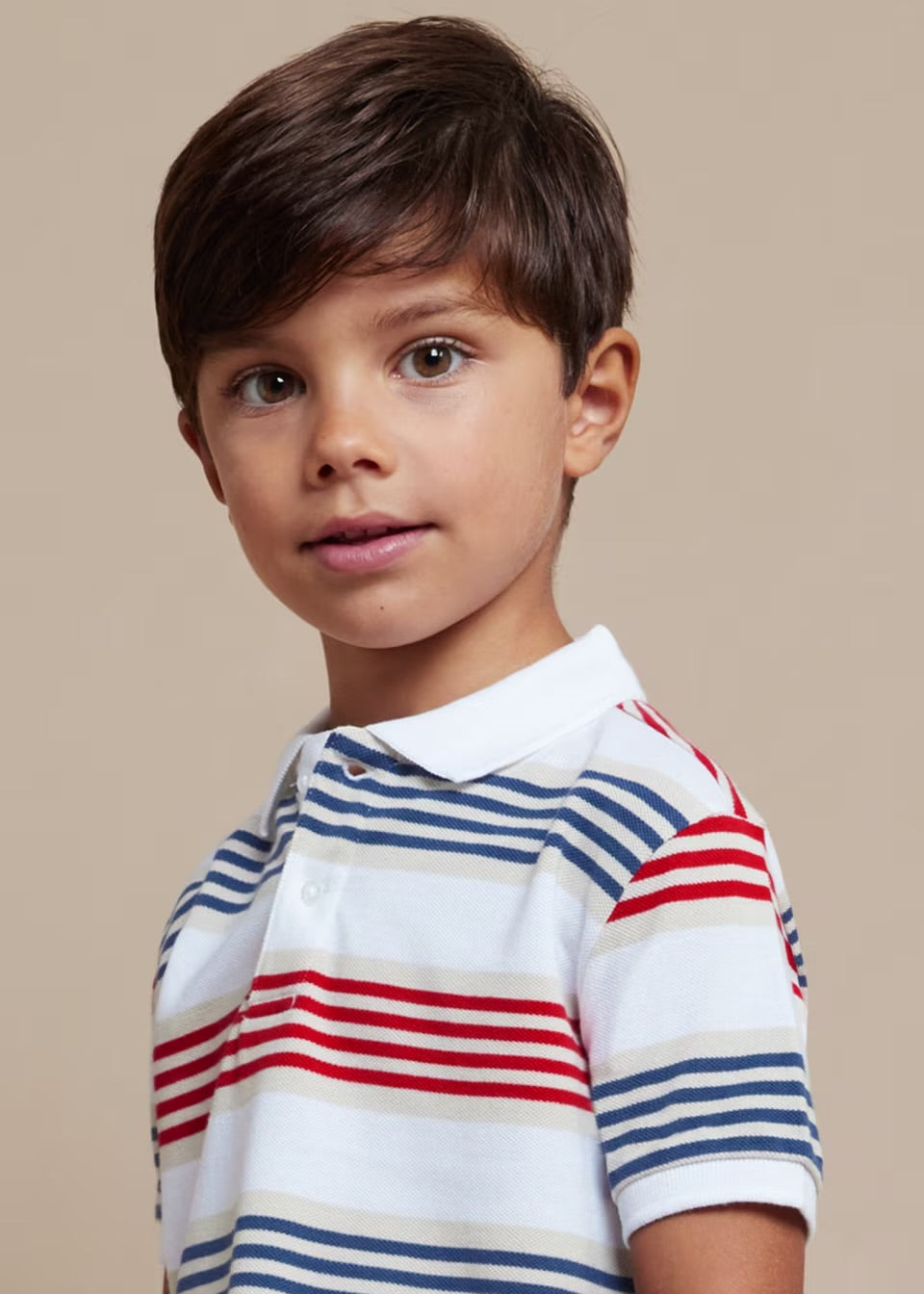 Mayoral Boys Stripe Polo Shirt 3108 Watermelon Navy Clothing 4YRS / Multi,5YRS / Multi,6YRS / Multi,7YRS / Multi,8YRS / Multi,9YRS / Multi