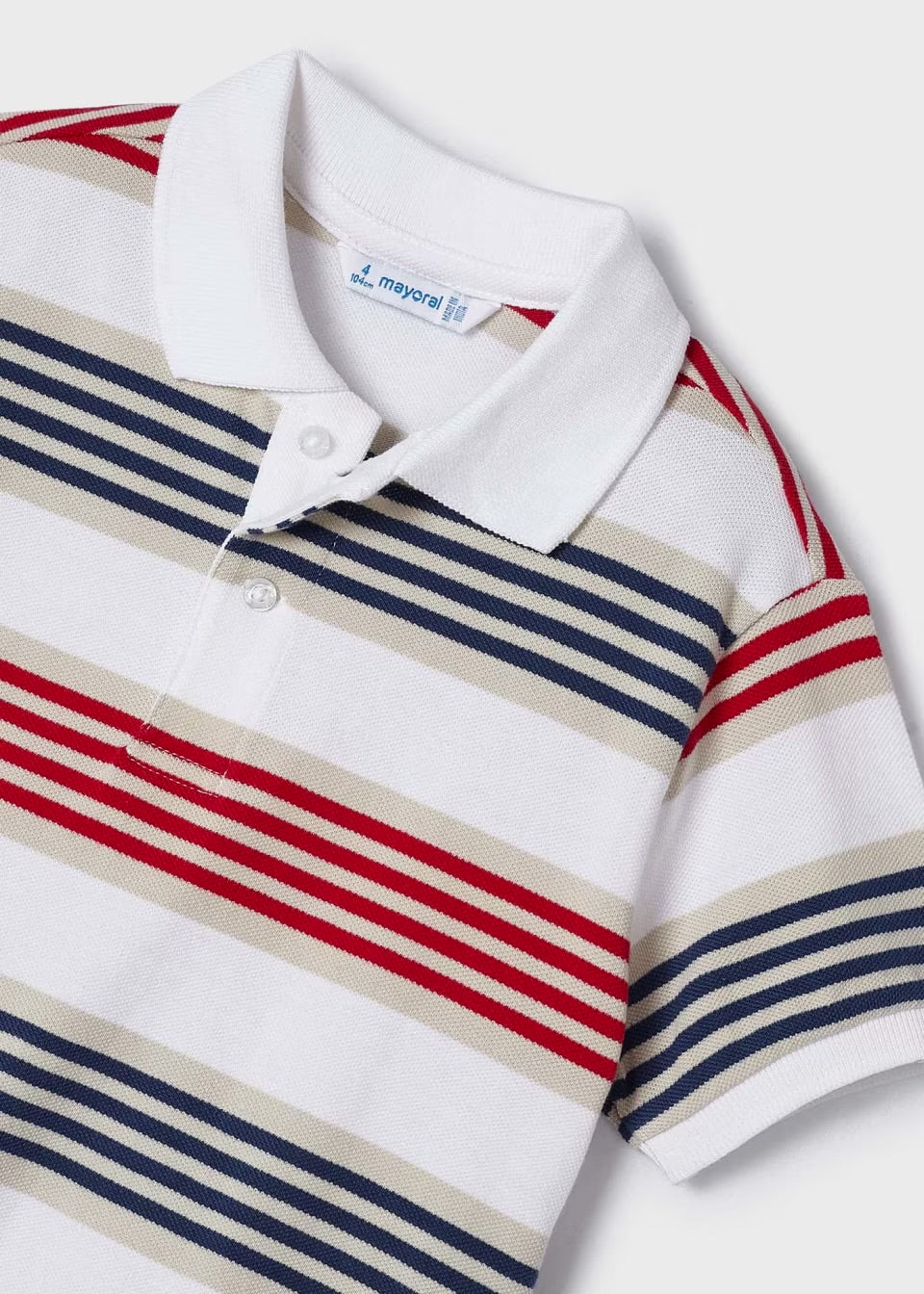 Mayoral Boys Stripe Polo Shirt 3108 Watermelon Navy Clothing 4YRS / Multi,5YRS / Multi,6YRS / Multi,7YRS / Multi,8YRS / Multi,9YRS / Multi