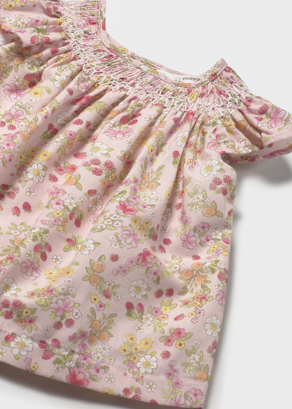 Mayoral Baby Girls Dress 1867 Pink Floral Clothing 4-6M / Pink,6-9M / Pink,12M / Pink,18M / Pink