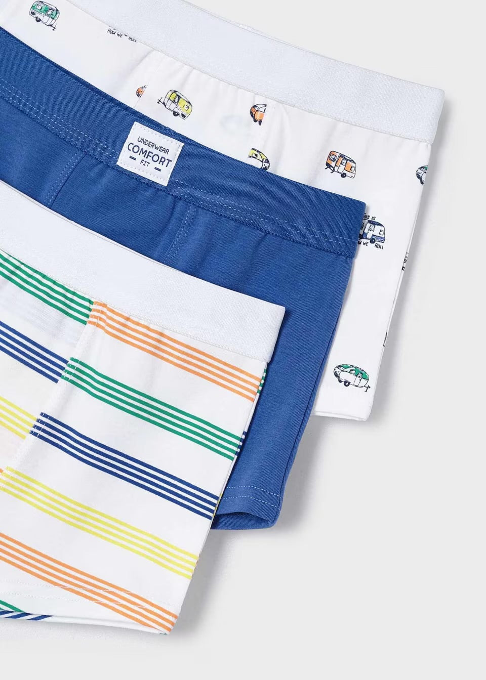 Mayoral Boys 3 Pack Boxers 10694 Riviera Clothing 4YRS / Blue,6YRS / Blue,8YRS / Blue,10YRS / Blue