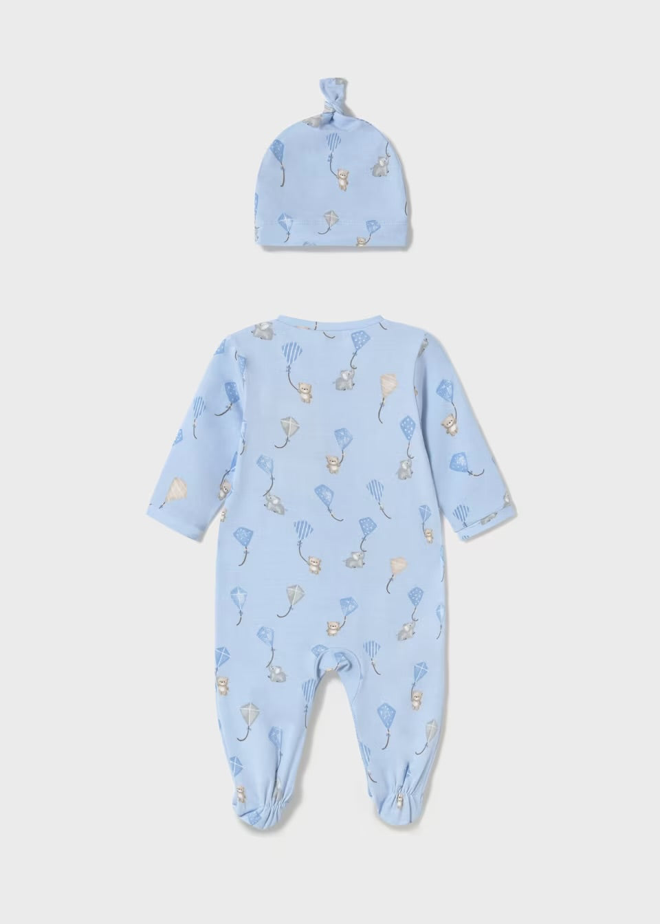 Mayoral Baby Sleepsuit And Hat 1706 Blue Elephant Clothing 0-1M / Blue,1-2M / Blue,2-4M / Blue,4-6M / Blue