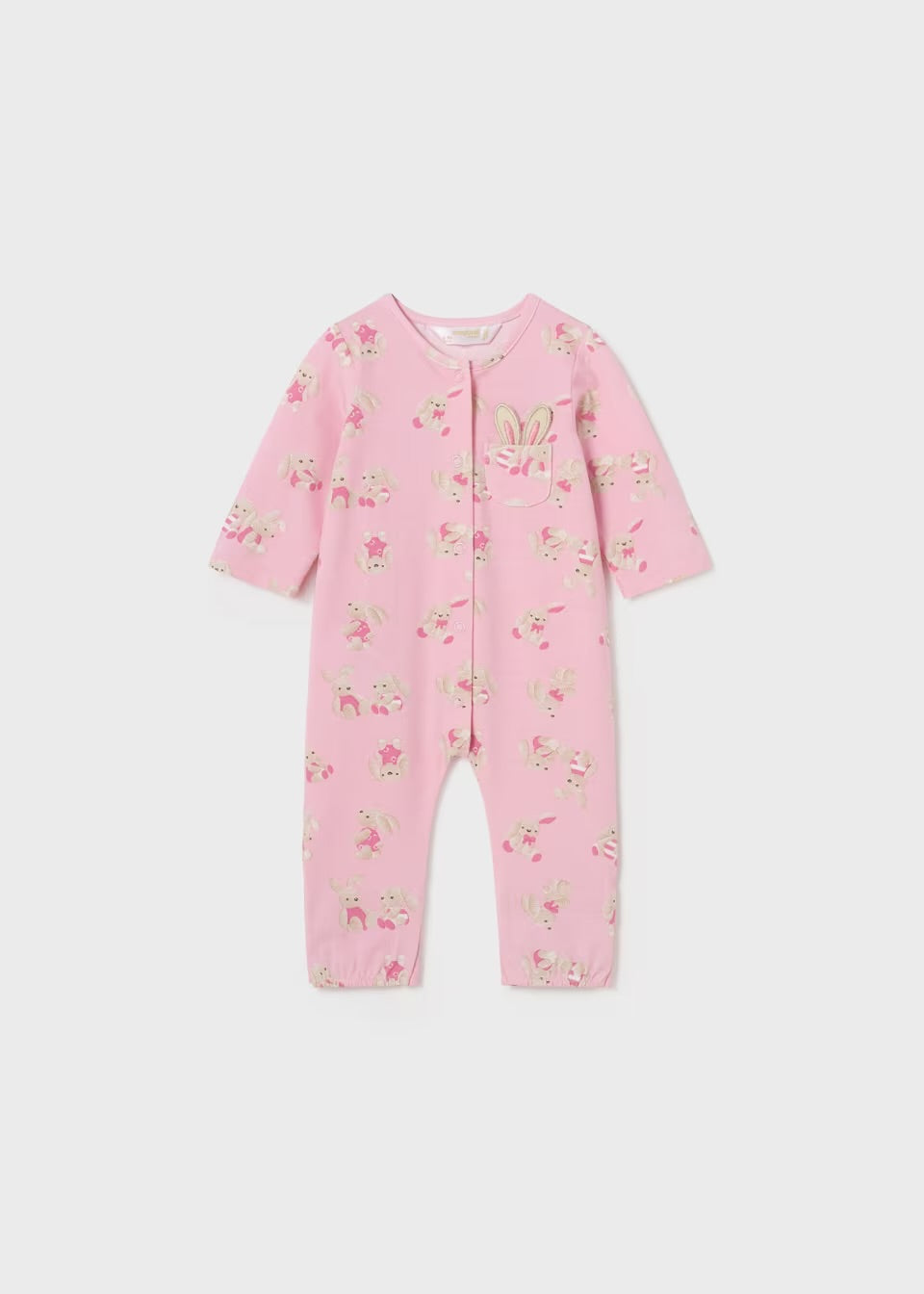Mayoral Baby Girls Bunny Sleepsuit 1707 Pink Clothing 0-1M / Pink,1-2M / Pink,2-4M / Pink,4-6M / Pink,6-9M / Pink