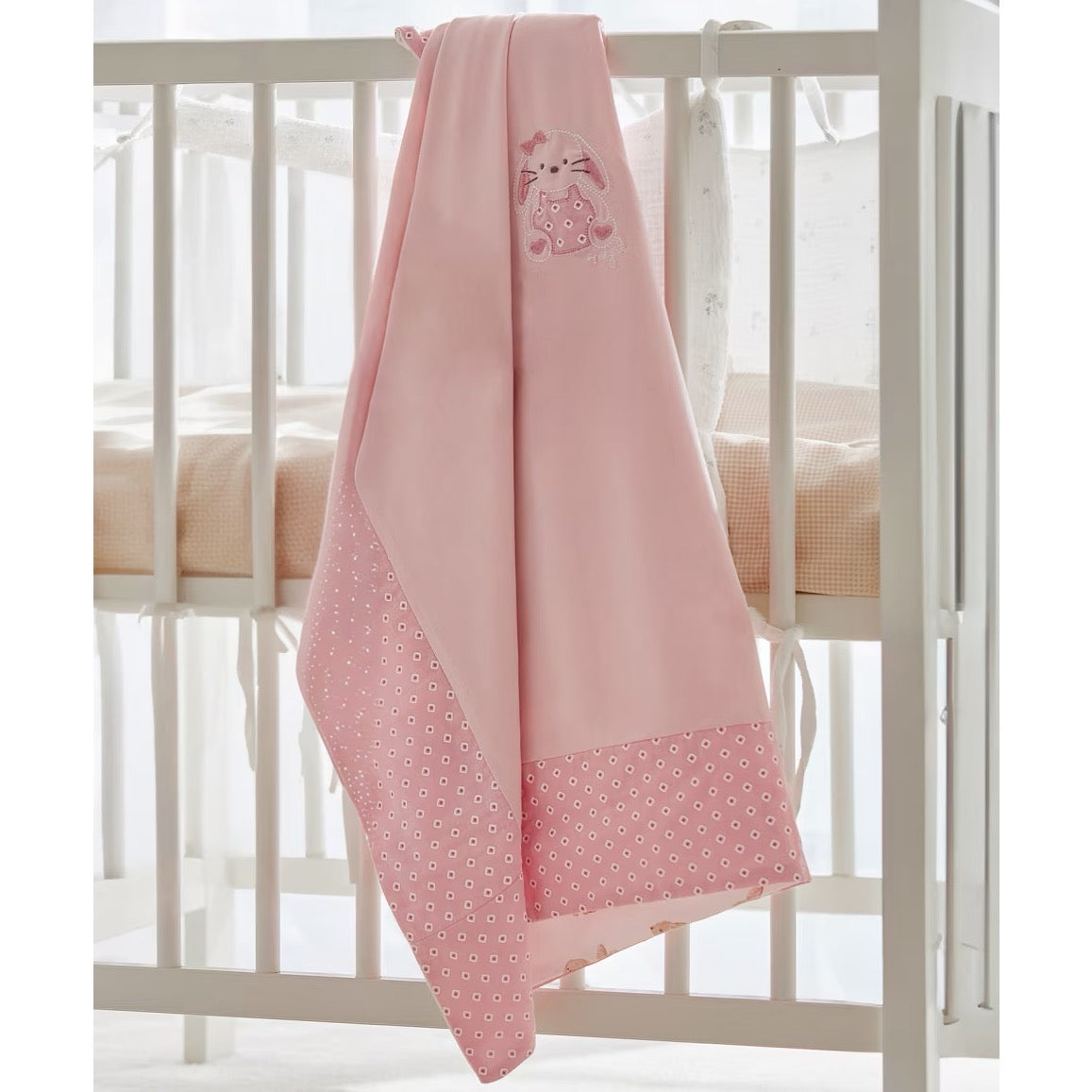 Mayoral Baby Girls Blanket 9396 Pink Bunny Accessories ONE SIZE / Pink