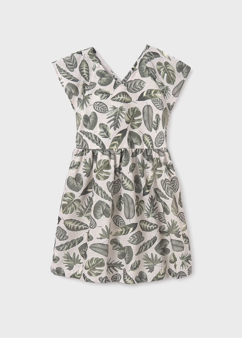 Mayoral Older Girls Dress 6991 Khaki Leaf Clothing 10YRS / Khaki,12YRS / Khaki,14YRS / Khaki