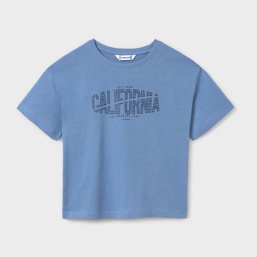 Mayoral Older Girls California T-Shirt 6024 Clothing 10YRS / Blue,12YRS / Blue,14YRS / Blue