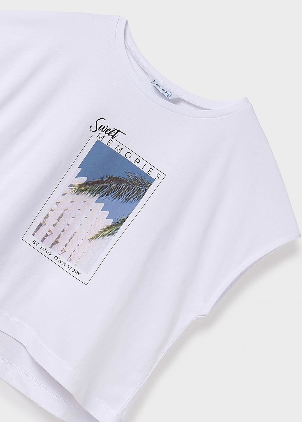 Mayoral Older Girls T-Shirt 6026 Sweet Memories Clothing 10YRS / White,12YRS / White,14YRS / White