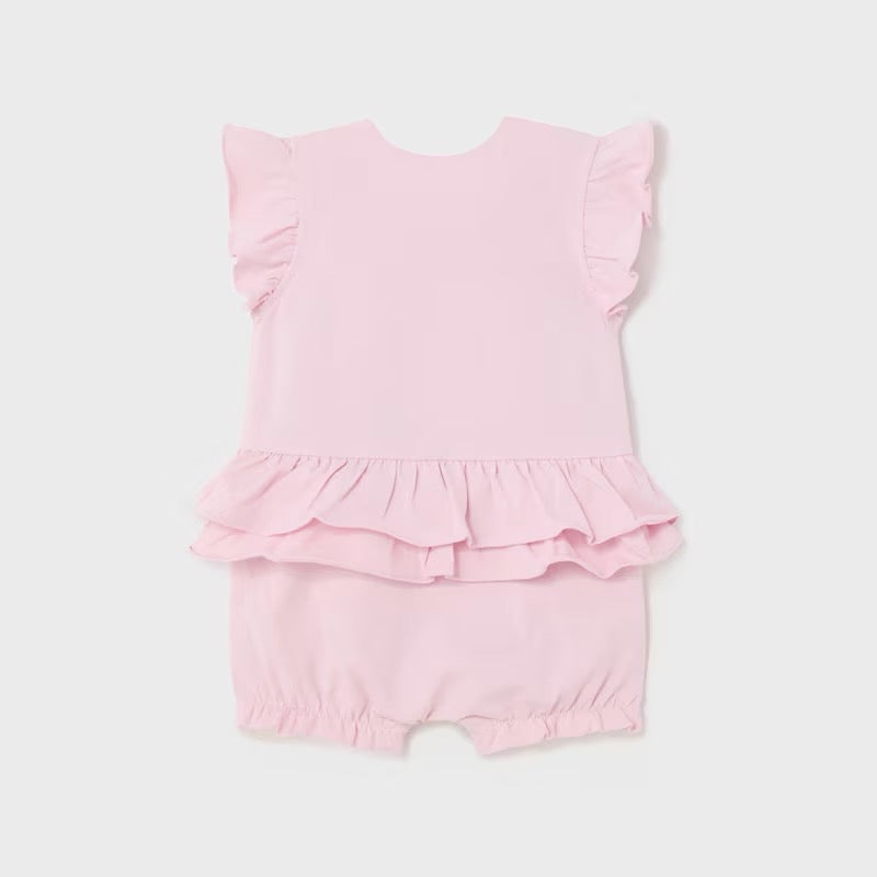 Mayoral Baby Girls Short Romper 1706 Pink Clothing 4-6M / Pink,6-9M / Pink,12M / Pink