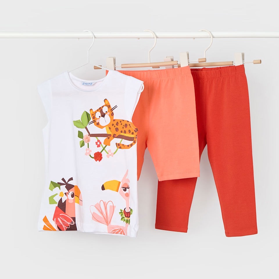 Mayoral Girls 3 Piece Leggings Set 3712 Paprika Clothing 3YRS / Paprika,4YRS / Paprika,5YRS / Paprika,6YRS / Paprika,8YRS / Paprika