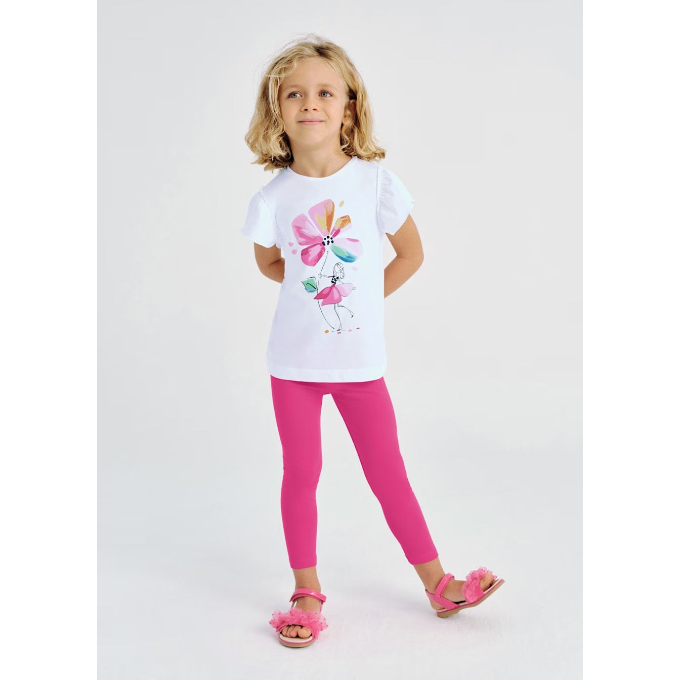 Mayoral Girls Leggings Set 3705 Fuchsia Clothing 3YRS / Fuchsia,4YRS / Fuchsia,5YRS / Fuchsia,6YRS / Fuchsia,7YRS / Fuchsia,8YRS / Fuchsia,9YRS / Fuchsia