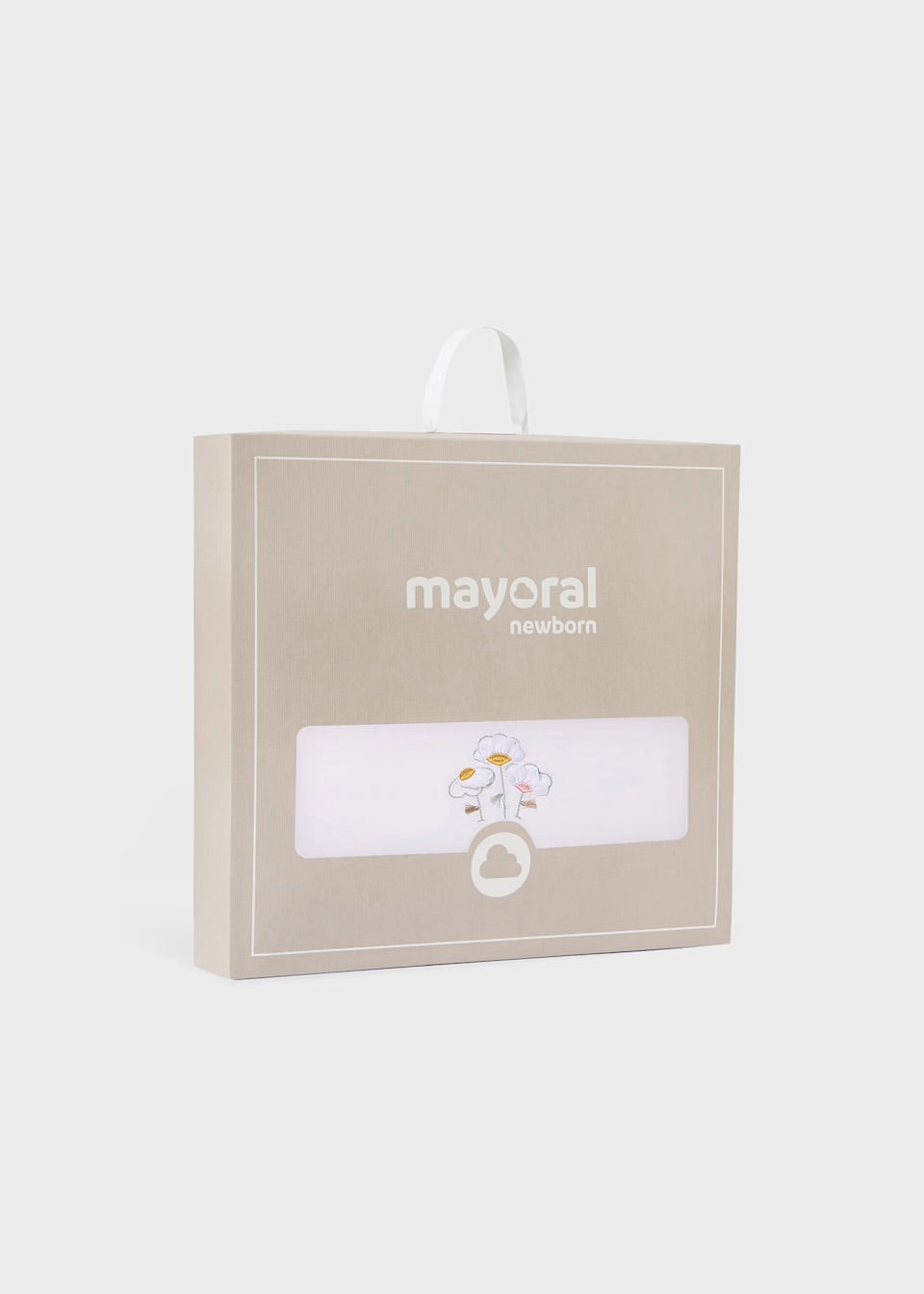 Mayoral Baby Blanket 9858 Aqua Floral Accessories ONE SIZE / White