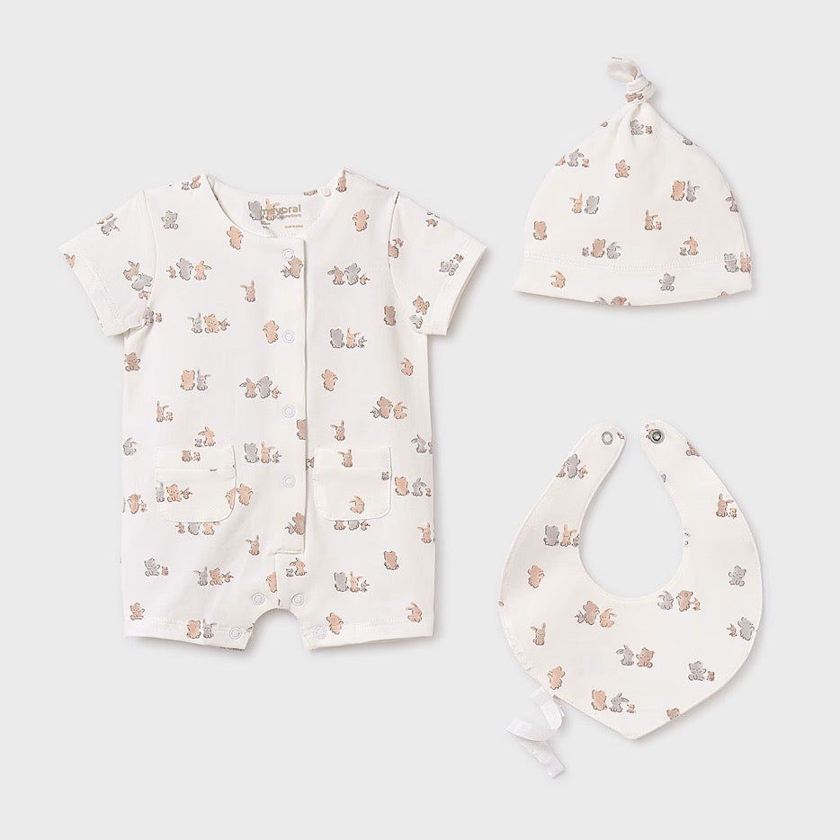 Mayoral Baby Gift Set 9910 Natural Bunny Teddy Clothing 2-4M / Natural,4-6M / Natural,6-9M / Natural