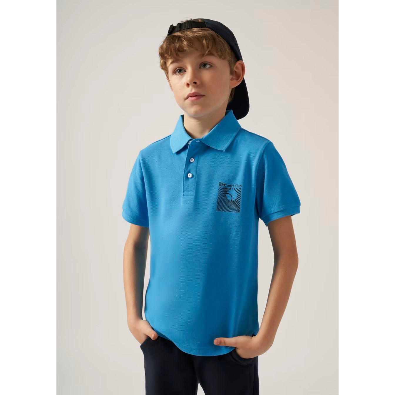 Mayoral Older Boys Tennis Polo Shirt 6112 Clothing 10YRS / Blue,12YRS / Blue,14YRS / Blue