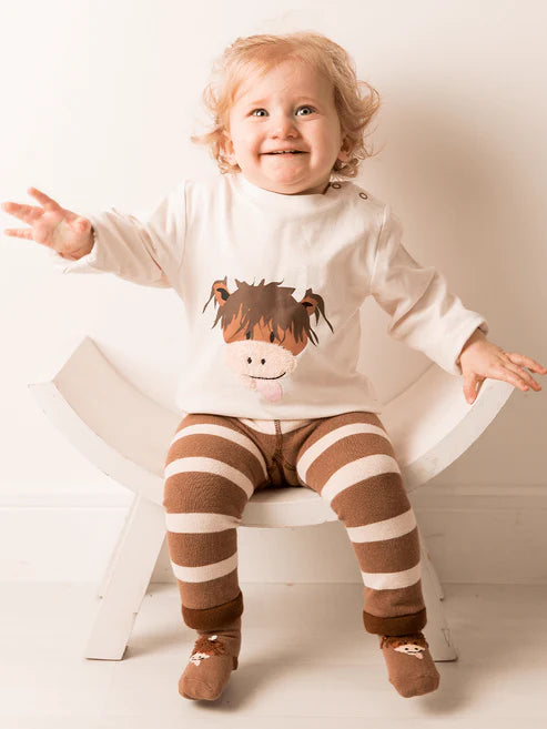 Blade &amp; Rose Hamish Cow Natural Infant T-Shirt