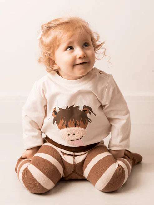Blade &amp; Rose Hamish Cow Natural Infant T-Shirt